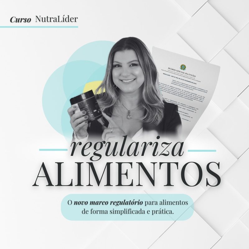 Capa do curso Regulariza Alimentos, com Luiza Zanatta
